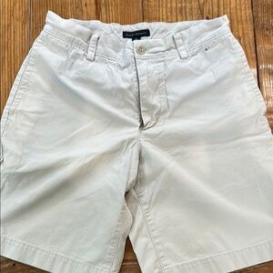 Banana Republic White Flat Front Shorts